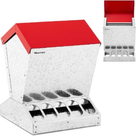 Mangiatoia automatica per galline avicole, 12 kg, 10 fori