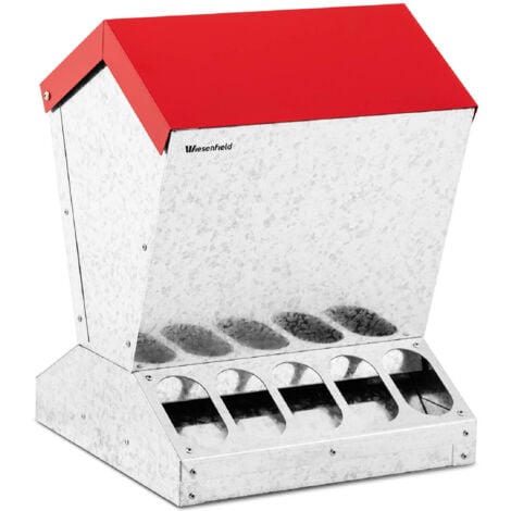 Mangiatoia automatica per galline avicole, 12 kg, 10 fori