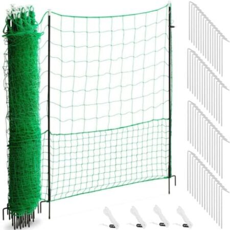 Rete di recinzione protettiva per allevamento per galline avicole 1,25 x 50 m