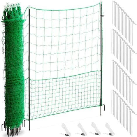 Rete di recinzione protettiva per allevamento per galline avicole 1,25 x 50 m