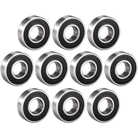 SJLERST Cuscinetti a sfere da 10 pezzi, realizzati in acciaio per cuscinetti 12 mm x 28 mm x 8 mm, cuscinetti a sfere a gola profonda con doppia schermatura