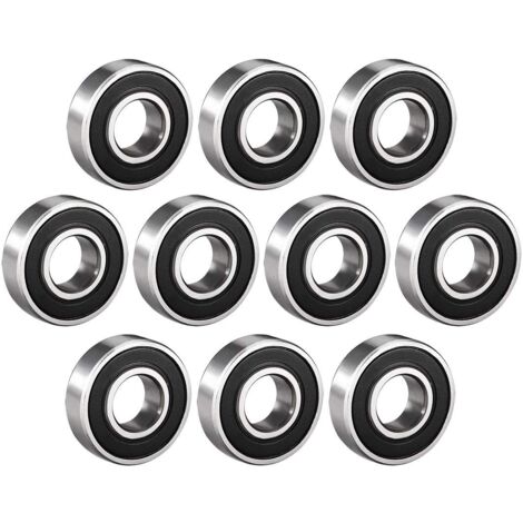 SJLERST Cuscinetti a sfere da 10 pezzi, realizzati in acciaio per cuscinetti 12 mm x 28 mm x 8 mm, cuscinetti a sfere a gola profonda con doppia schermatura