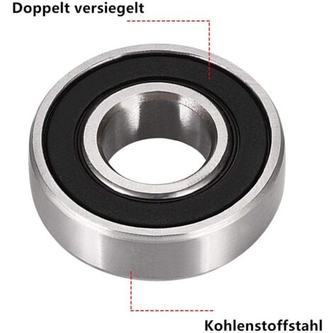 SJLERST Cuscinetti a sfere da 10 pezzi, realizzati in acciaio per cuscinetti 12 mm x 28 mm x 8 mm, cuscinetti a sfere a gola profonda con doppia schermatura