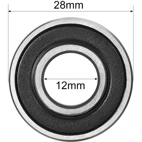 SJLERST Cuscinetti a sfere da 10 pezzi, realizzati in acciaio per cuscinetti 12 mm x 28 mm x 8 mm, cuscinetti a sfere a gola profonda con doppia schermatura