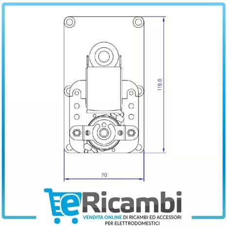 Motoriduttore Stufa a Pellet Mellor 1,26rpm T3 FB1392  Albero 9,5mm Pacco 25mm
