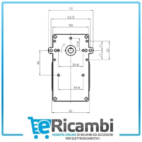 Motoriduttore Stufa a Pellet Kenta 2rpm K9115062  Albero 8,5mm Pacco 30mm