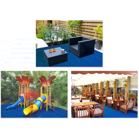 Erba Sintetica Blu 7 mm Decorativa Casa Negozio Giardino Tappeto Prato Sintetico Manto Erboso - 1x15 Mt