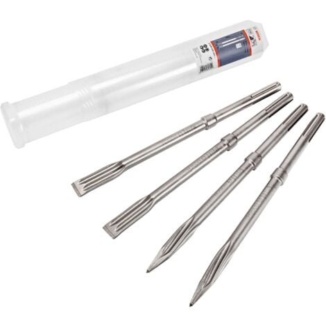 Set di scalpelli Bosch SDS-max RTec 4 pezzi 400 x 25 mm scalpello piatto  scalpello a punta