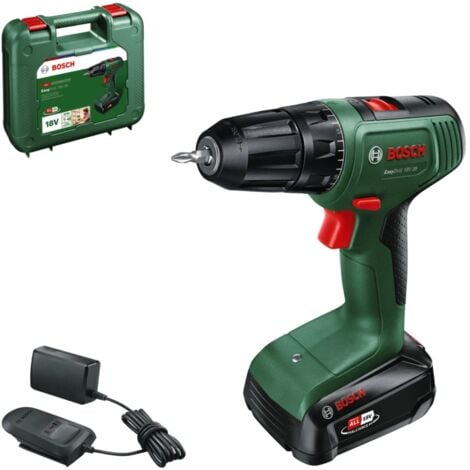 kit valigetta trapano avvitatore a batteria bosch "easydrill" 40 nm 18v 2ah