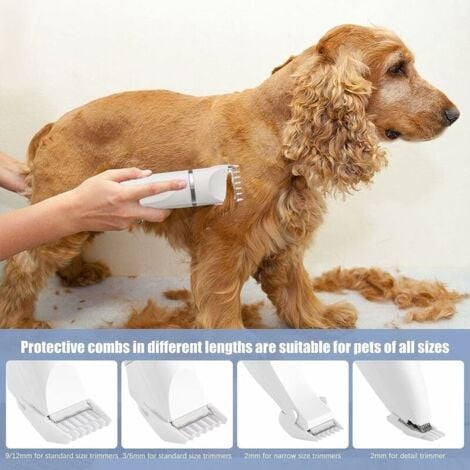 Tosatrice per cani professionale 4 in 1 KZQ: tosatrice per cani silenziosa IPX7 impermeabile, macchina per toelettatura per animali senza fili con cavo USB ricaricabile per gatti e altri animali domes