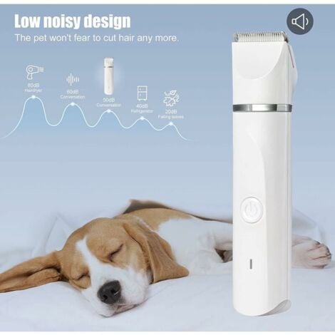 Tosatrice per cani professionale 4 in 1 KZQ: tosatrice per cani silenziosa IPX7 impermeabile, macchina per toelettatura per animali senza fili con cavo USB ricaricabile per gatti e altri animali domes
