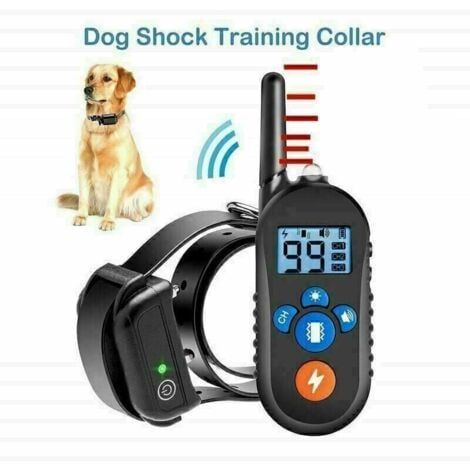 Collare da addestramento per cani - Ricaricabile, 3 modalità suono vibrazione/shock/bip, portata di 800 metri, nero