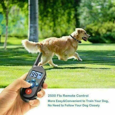 Collare da addestramento per cani - Ricaricabile, 3 modalità suono vibrazione/shock/bip, portata di 800 metri, nero