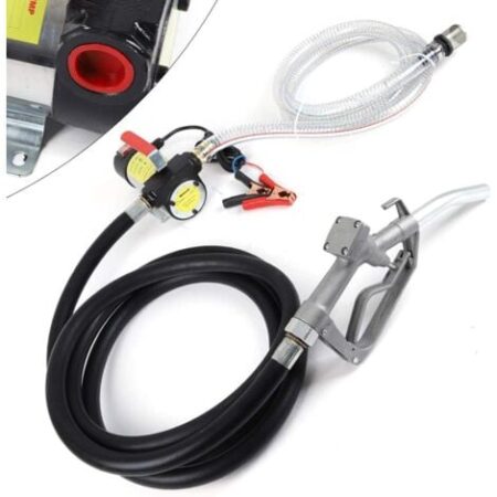 Pompa Travaso Gasolio 12 V 200 W Pompa Gasolio Autoadescante Pompa Diesel (tubo di scarico in gomma)