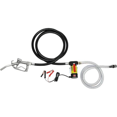 Pompa Travaso Gasolio 12 V 200 W Pompa Gasolio Autoadescante Pompa Diesel (tubo di scarico in gomma)