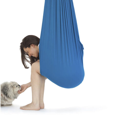 Altalena sensoriale terapeutica per bambini e adulti, 100 X 280 cm con supporto a parete（Colore: fare riferimento all'immagine 1）