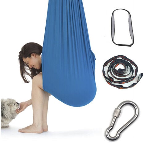 Altalena sensoriale terapeutica per bambini e adulti, 100 X 280 cm con supporto a parete（Colore: fare riferimento all'immagine 1）