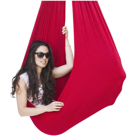 Altalena sensoriale terapeutica per bambini e adulti, 100 X 280 cm con supporto a parete（Colore: fare riferimento all'immagine 1）