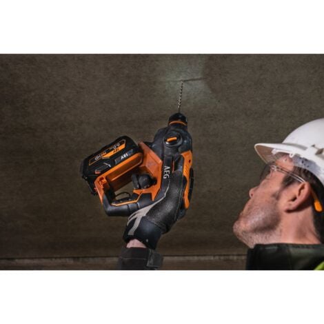 AEG - Trapano compatto 18V PRO18V SDS+ (senza batteria) - 4 modalità di foratura e scalpellatura indipendenti - Motore quadripolare EPTA 1,5 Joule - Grande comfort di lavoro - BBH18C-0