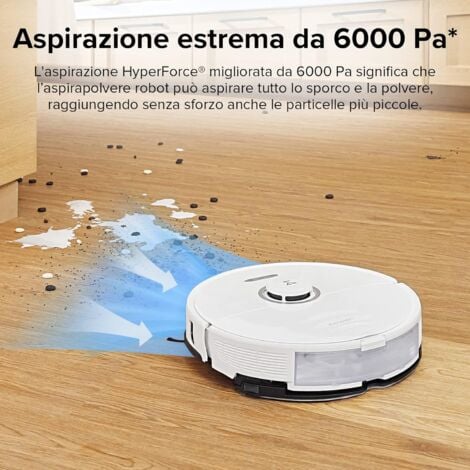 Roborock S8 Robot Aspirapolvere , 6000Pa, risposta 3D per evitare ostacoli, navigazione lidar, controllo vocale APP