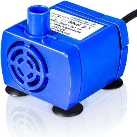 Pompa elettrica sommergibile per animali, fontana per gatti da 12 V, pompa di ricambio blu ultra economica, silenziosa