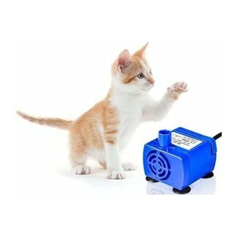 Pompa elettrica sommergibile per animali, fontana per gatti da 12 V, pompa di ricambio blu ultra economica, silenziosa