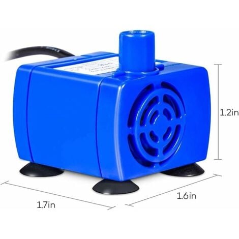 Pompa elettrica sommergibile per animali, fontana per gatti da 12 V, pompa di ricambio blu ultra economica, silenziosa