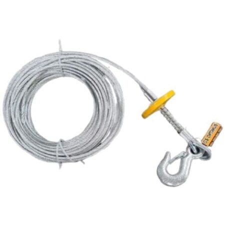 FUNE METALLICA ZINCATO CAVO VERRICELLO ARGANO GANCIO TRAINARE RIMORCHIO 30MT 6MM