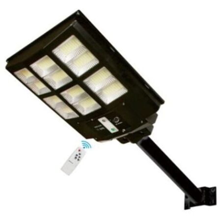 FARO LAMPIONE STRADALE PANNELLO SOLARE PALO TELECOMANDO SENSORE MOVIMENTO 600W