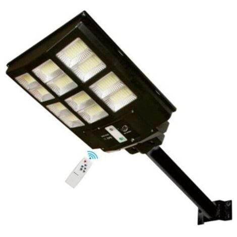 FARO LAMPIONE STRADALE PANNELLO SOLARE PALO TELECOMANDO SENSORE MOVIMENTO 600W