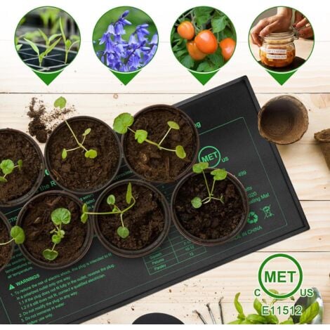 Tappetino riscaldante per piantine, tappetino riscaldante per serra, tappetino riscaldante impermeabile per la germinazione dei semi, tappetino riscaldante idroponico per l'avvio dei semi