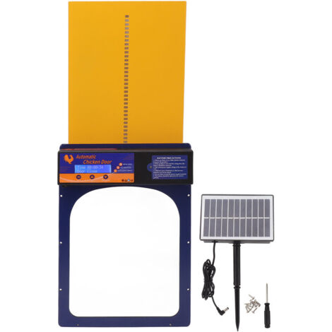 Porta automatica per pollaio ad energia solare IP45 Porte automatiche per pollaio in alluminio impermeabile per pollaio domestico Gioiello Blu