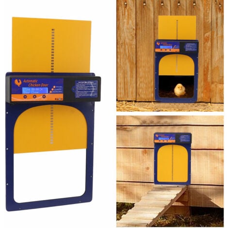 Porta automatica per pollaio ad energia solare IP45 Porte automatiche per pollaio in alluminio impermeabile per pollaio domestico Gioiello Blu