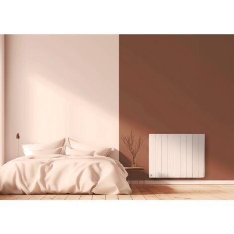 Radiatore elettrico fisso a inerzia secca in ceramica 2000W Bestherm Tikey orizzontale bianco (senza spina)