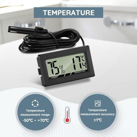 Termometro digitale con igrometro esterno - 3 pezzi - per incubatrice per rettili