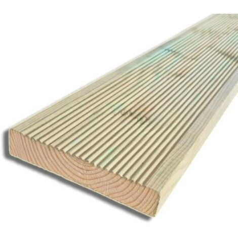 Pavimento in legno decking da esterno 400 cm, sezione 14,5x2,7 cm