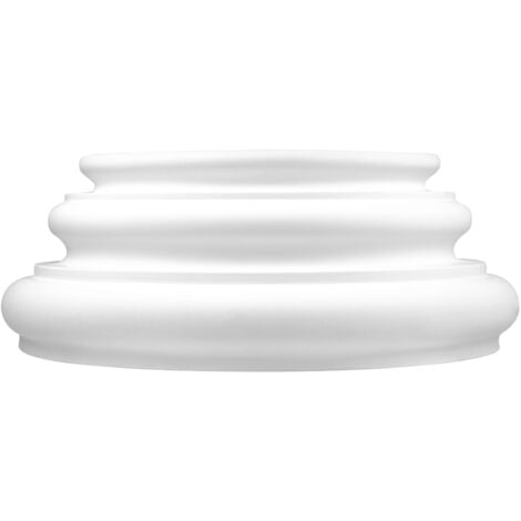Colonne e mezze colonne rotonde scanalate stucco selezione 240mm N3324: Semicircolare, Base