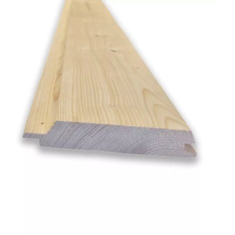 Perlina in Legno di Abete ad Incastro da 300 cm, Sezione 2,7x14,5 cm