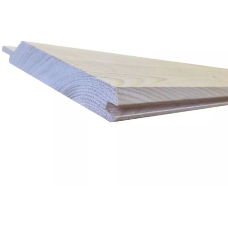 Perlina in Legno di Abete ad Incastro da 300 cm, Sezione 2,7x14,5 cm