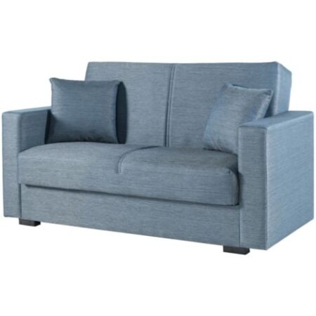 divano letto "afrodite" 2 posti grigio-blu 155x80x87 cm