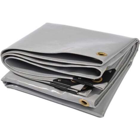 NEMAXX® Telo di copertura Premium Impermeabile [400x300cm] – Telo per Camion Resistenti ai Raggi UV [450 g/m²] con Occhielli, Telo in PVC per Legna, Giardino, Tetto & Costruzione – Telo Protettivo Inv