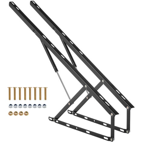 Mophorn Sollevatore per letto, dimensioni letto 59x71 in, capacità 154 libbre, kit letto a muro fai da te, supporto leva pneumatico, resistente, letto a muro pieghevole per camera da letto