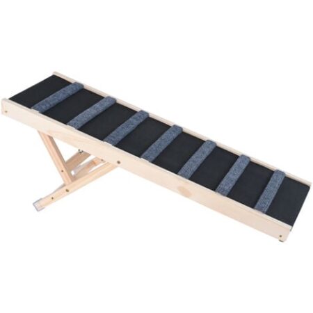 Mophorn Rampa pieghevole per cani, rampa per animali domestici in legno da 39,3", regolabile per cani di piccola e grande taglia, ideale per divano, sofà e auto, altezza regolabile da 15" a 22"