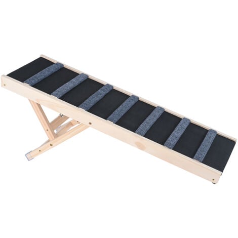Mophorn Rampa pieghevole per cani, rampa per animali domestici in legno da 39,3", regolabile per cani di piccola e grande taglia, ideale per divano, sofà e auto, altezza regolabile da 15" a 22"