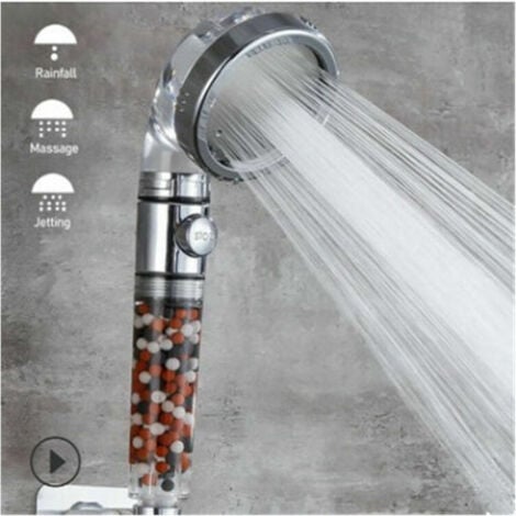 Soffione doccia con filtraggio Doccetta a risparmio idrico ad alta pressione 3 modalità, Filtro doccetta a risparmio idrico ad alta pressione.