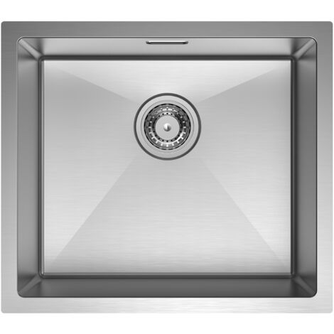 Cecipa Lavelli una vasca Lavello da Cucina una Vasca Lavelli sottotop Lavelli una vasca 50  44 cm - Acciaio inossidabile spazzolato 304