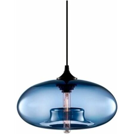 Wings of Wind - Lampadario industriale da soffitto vintage E27 Lampadari Lampada da soffitto colorata (blu)