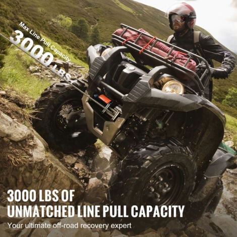 Mophorn Verricello Elettrico, Capacita di Tiro della Linea 1361 kg Verricello ATV/UTV 12 V CC Φ0,5 x 1188,7 cm 7 Fili Cavo in Acciaio Rullo Passacavo Telecomando Cablato,per Traino UTV ATV Fuoristrada