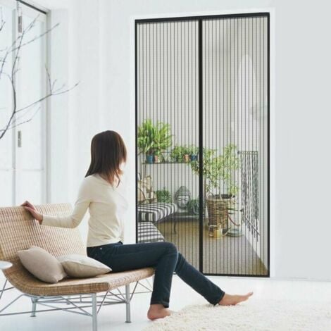 Zanzariera magnetica per porta con chiusura automatica e striscia adesiva. Misura 70x200 cm.