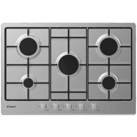 Candy Timeless CHW7X. Colore del prodotto: Acciaio inox, Posizionamento dell'apparecchio: Da incasso, Tipo di piano cottura: Gas. Tipo di controllo: Manopola, Posizione di controllo: Fro... - 33801969
